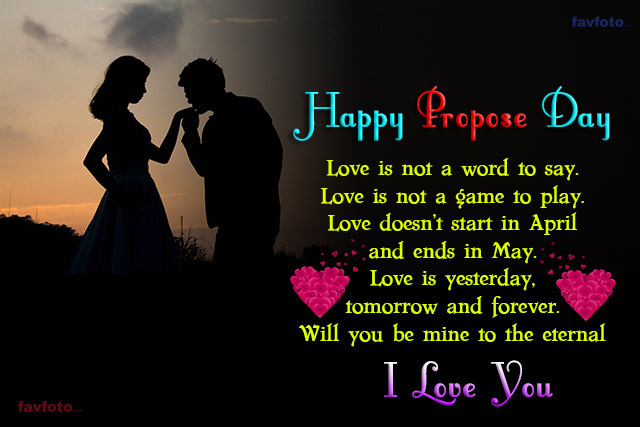 Valentine Week Days List & Wishes 2025 - 7th February to 14th February Days list 4 happy propose day image
